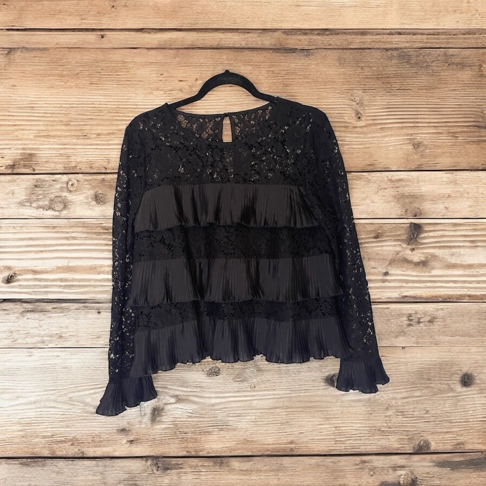 J.Crew Lace Ruffle Top - Picture 4 of 7